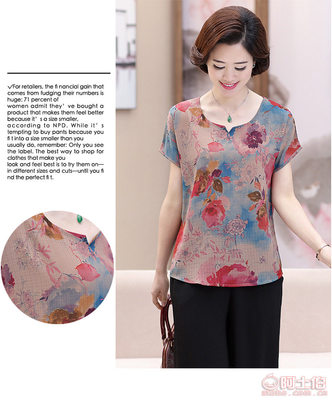 【2018新款媽媽裝短袖套裝中年女裝夏裝中老年夏季兩件套廠家直銷5662fh】桐鄉(xiāng)市濮院心悅玖玖服裝網店 - 產品庫